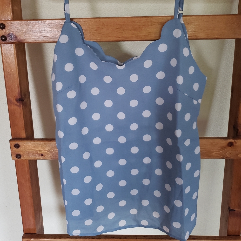 Small polka dot spaghetti strap